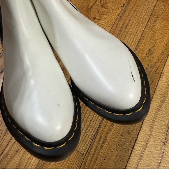 Dr Martens White Leather Bianca Chelsea Boots Size 7 - Picture 5 of 11